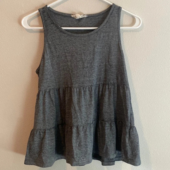 Pink Republic Tops - Heather Gray Tiered Swing Tank Top​​​​​​​​​
